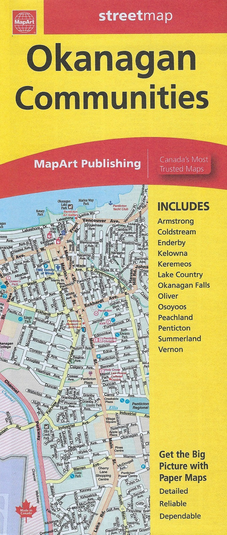 Okanagan Communities MapArt Map