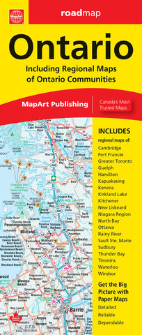 Ontario MapArt Travel Map
