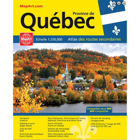 Quebec Province MapArt Road Atlas