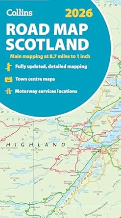 Scotland Collins Road Map