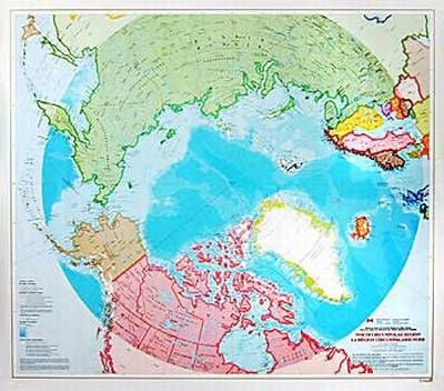 North Circumpolar Wall Map