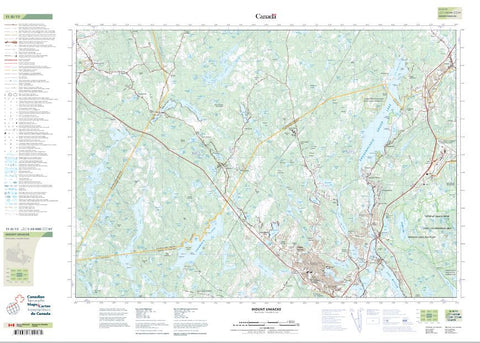 11D/13 Mount Uniacke  Topographic Map Nova Scotia