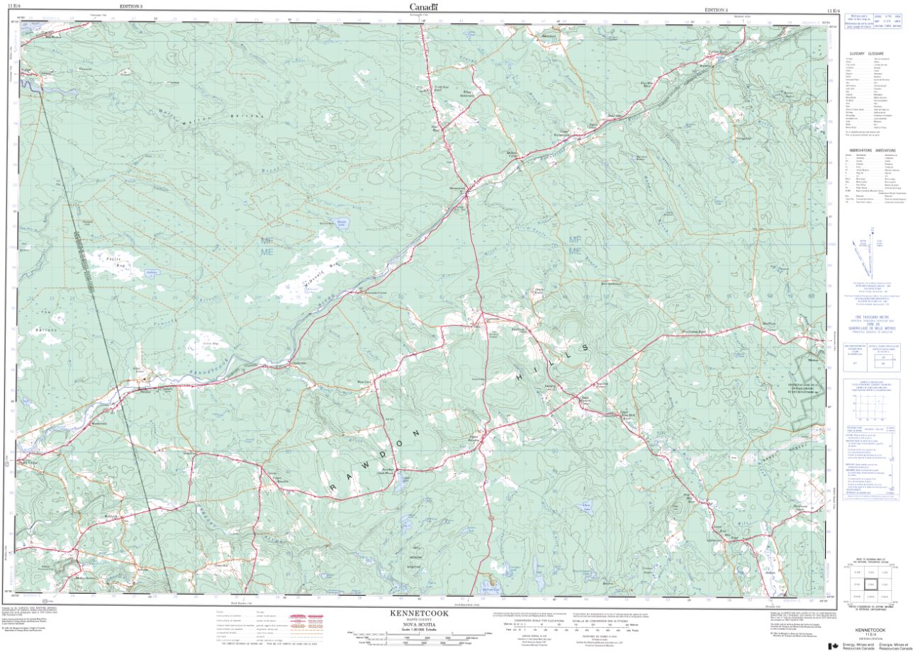 11E/04 Kennetcook Topographic Map Nova Scotia