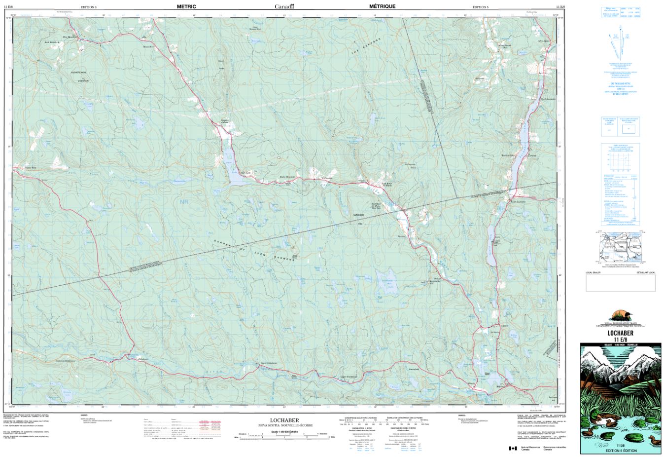 11E/08 Lochaber Topographic Map Nova Scotia