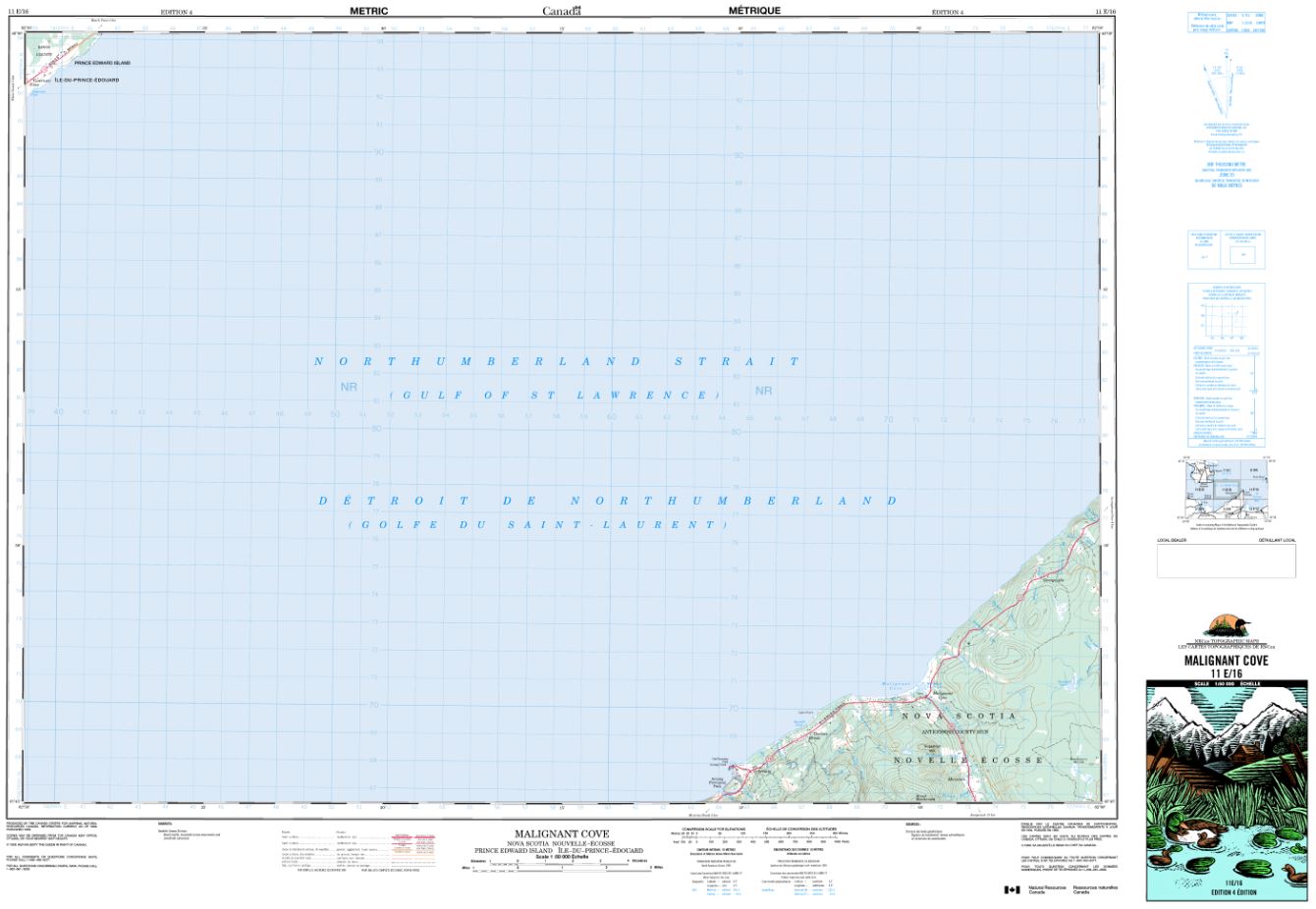 11E/16 Malignant Cove Topographic Map Nova Scotia