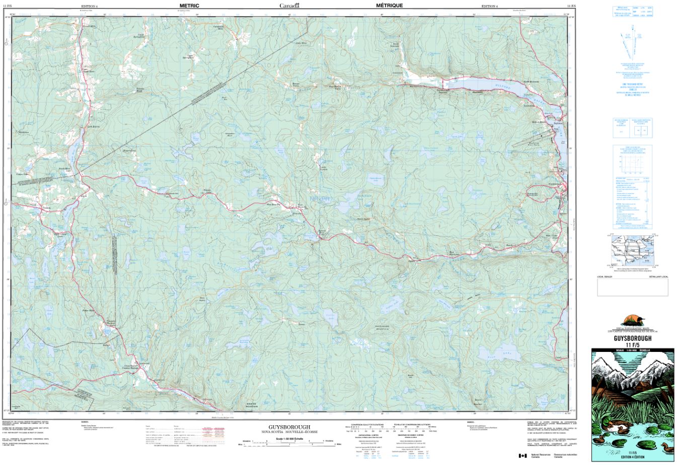 11F/05 Guysborough Topographic Map Nova Scotia
