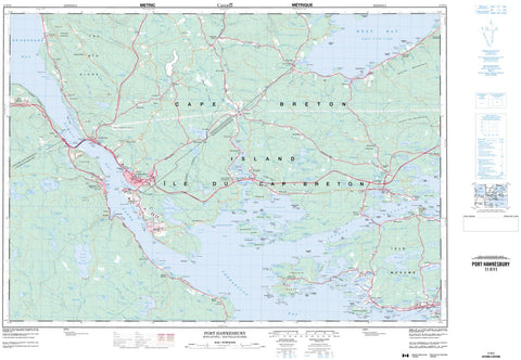 11F/11 Port Hawkesbury Topographic Map Nova Scotia Tyvek