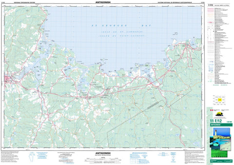 11F/12 Antigonish Topographic Map Nova Scotia