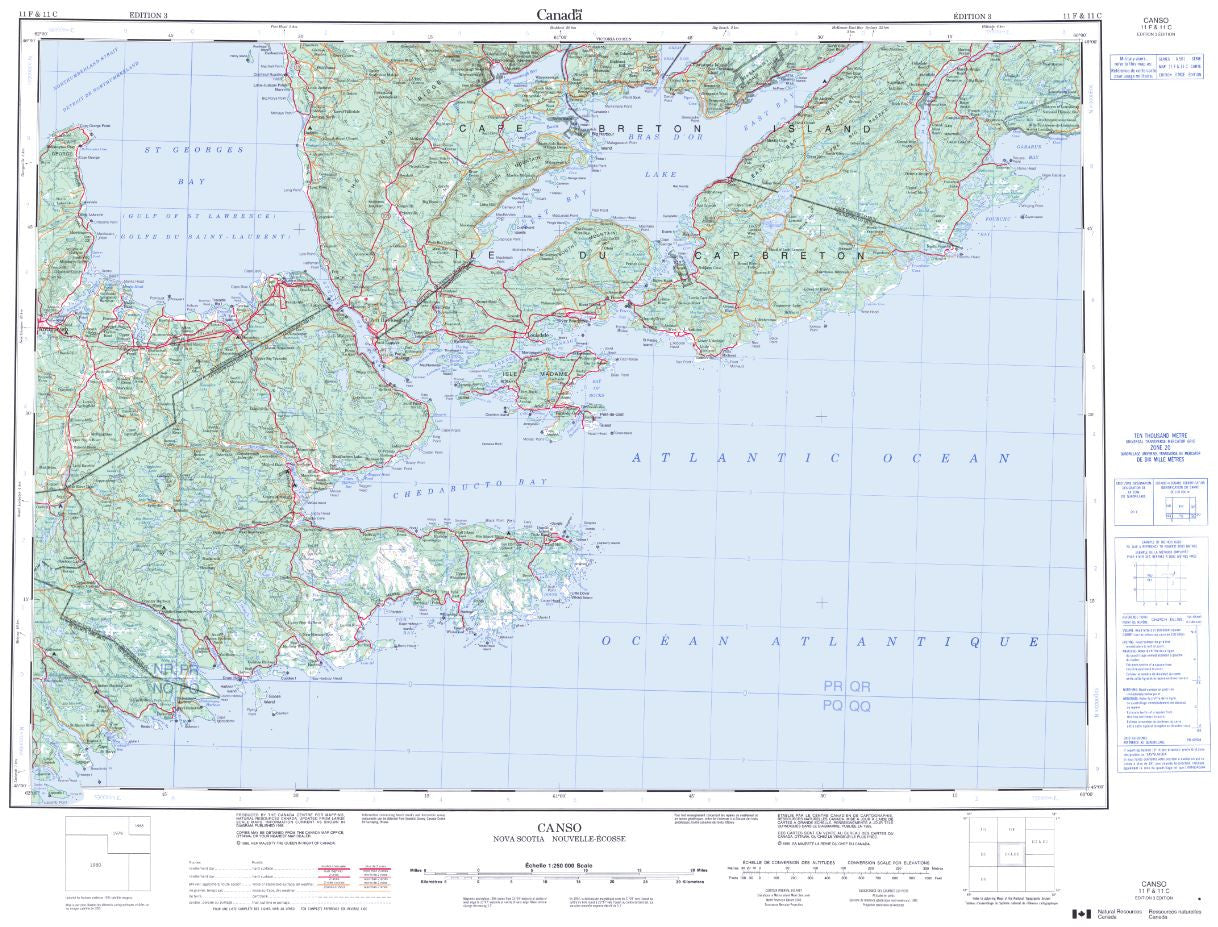 11F Canso Topographic Map Nova Scotia