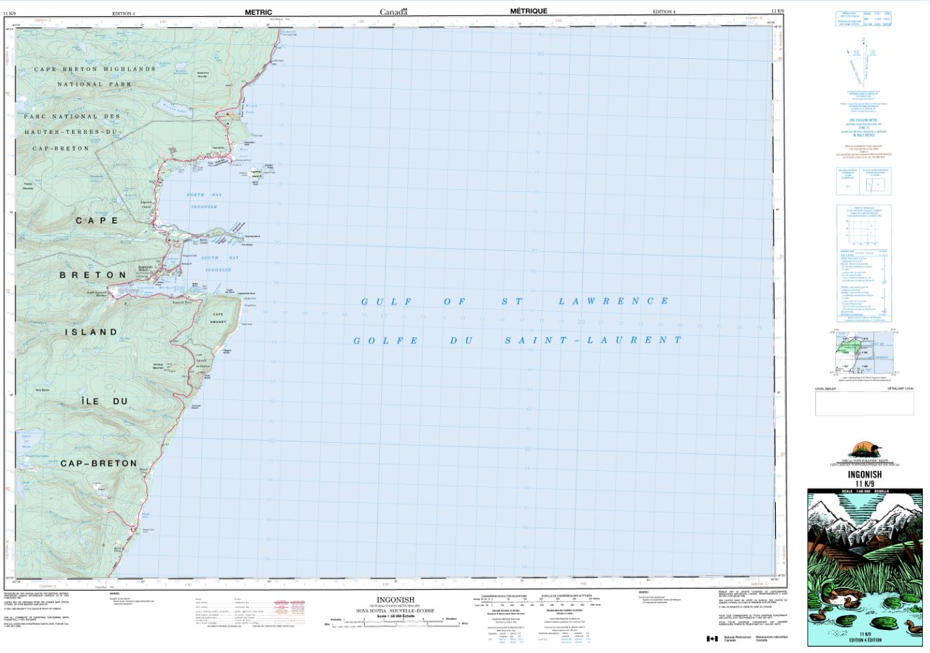 11K/09 Ingonish Topographic Map Nova Scotia