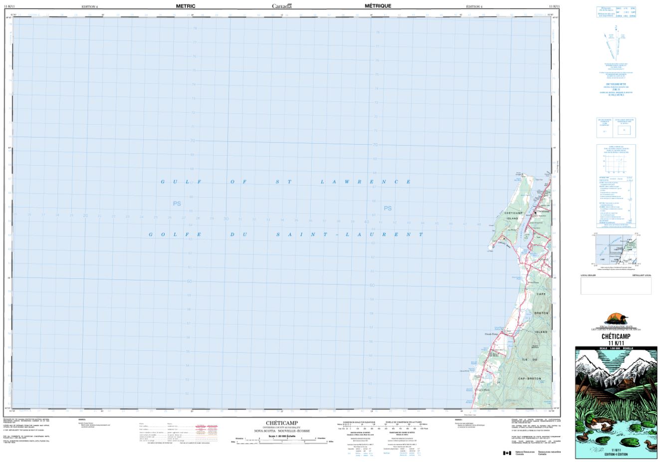 11K/11 Cheticamp Topographic Map Nova Scotia
