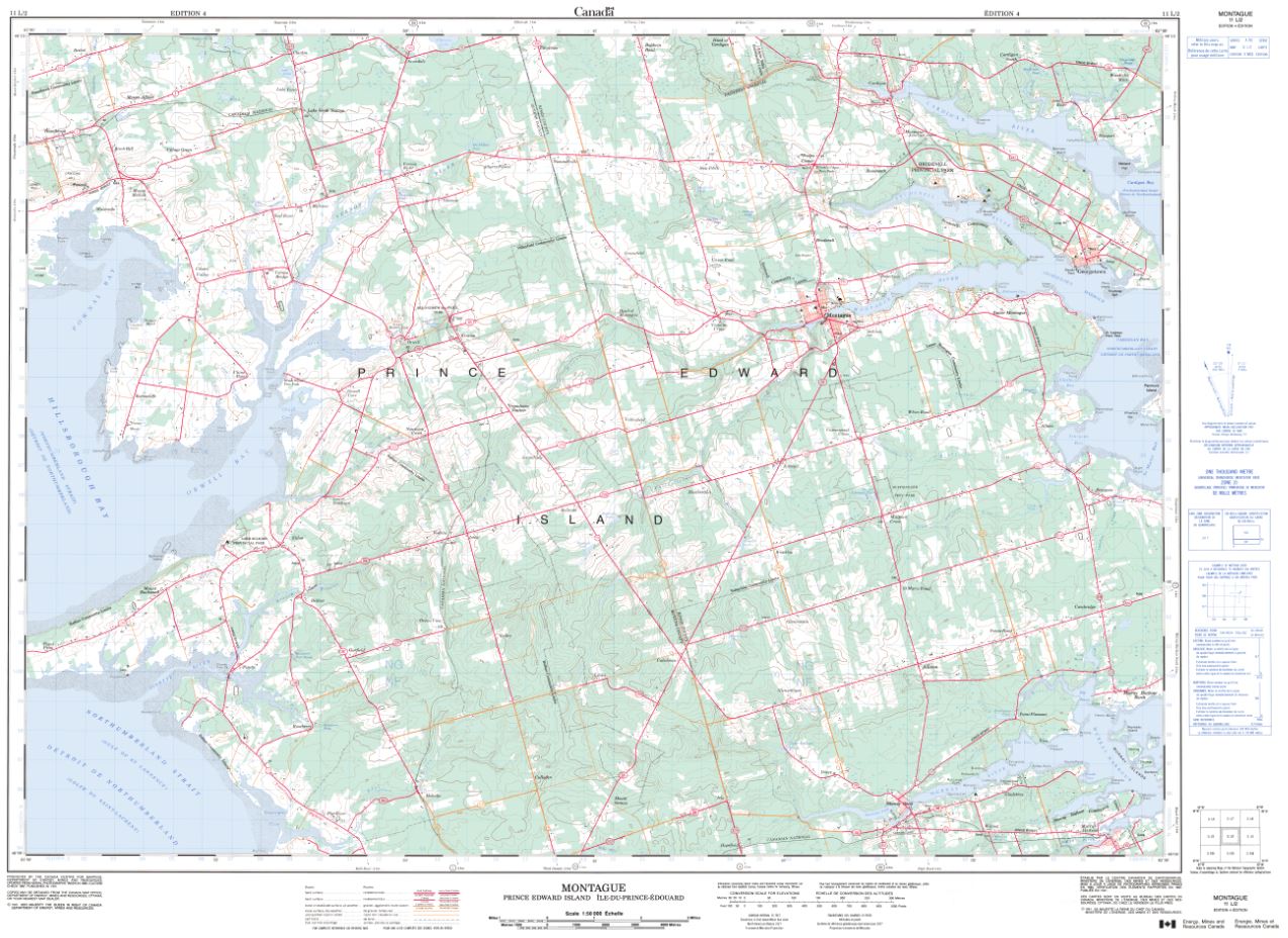 11L/02 Montague Topographic Map Prince Edward Island