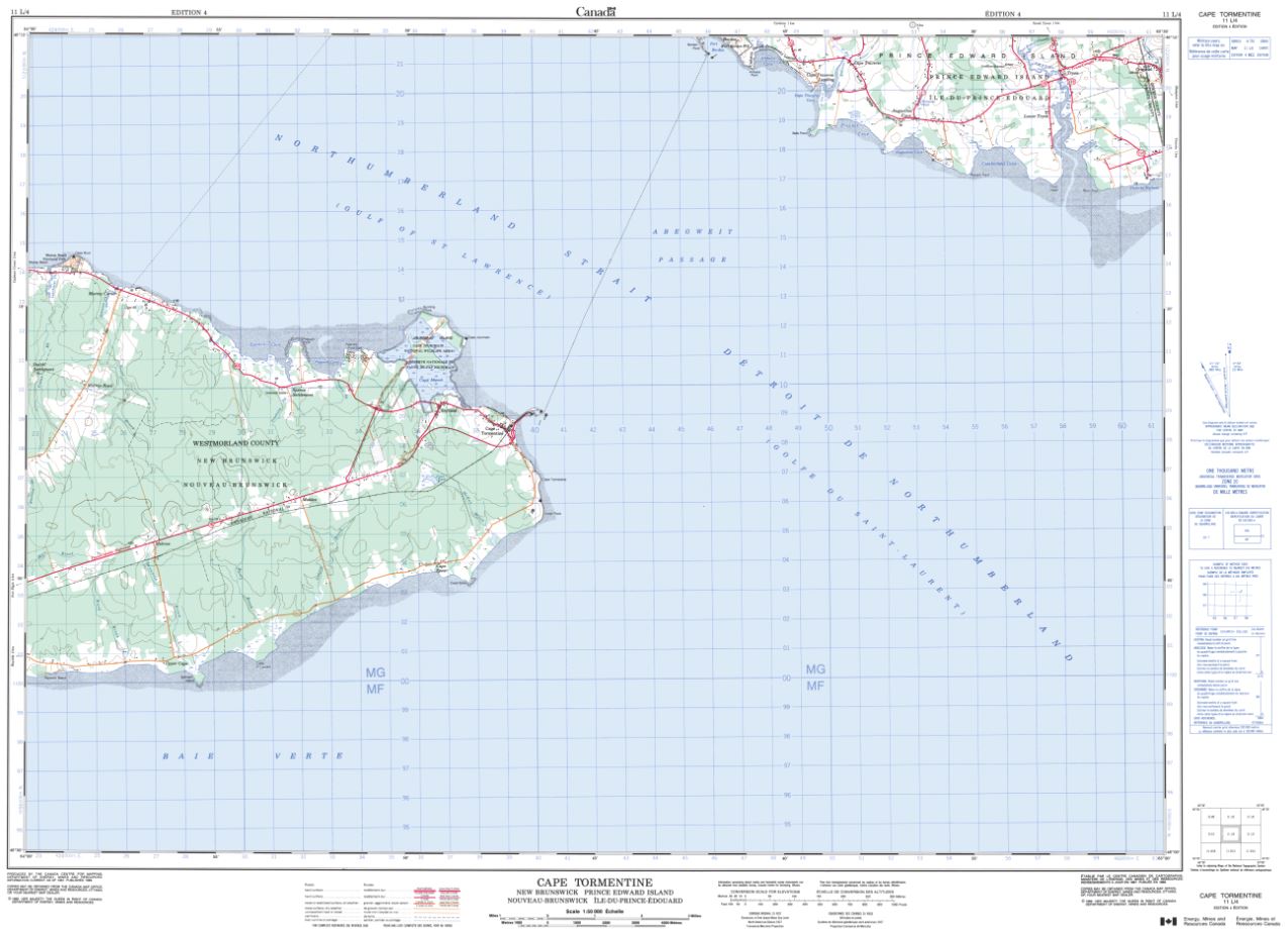 11L/04 Cape Tormentine Topographic Map Prince Edward Island