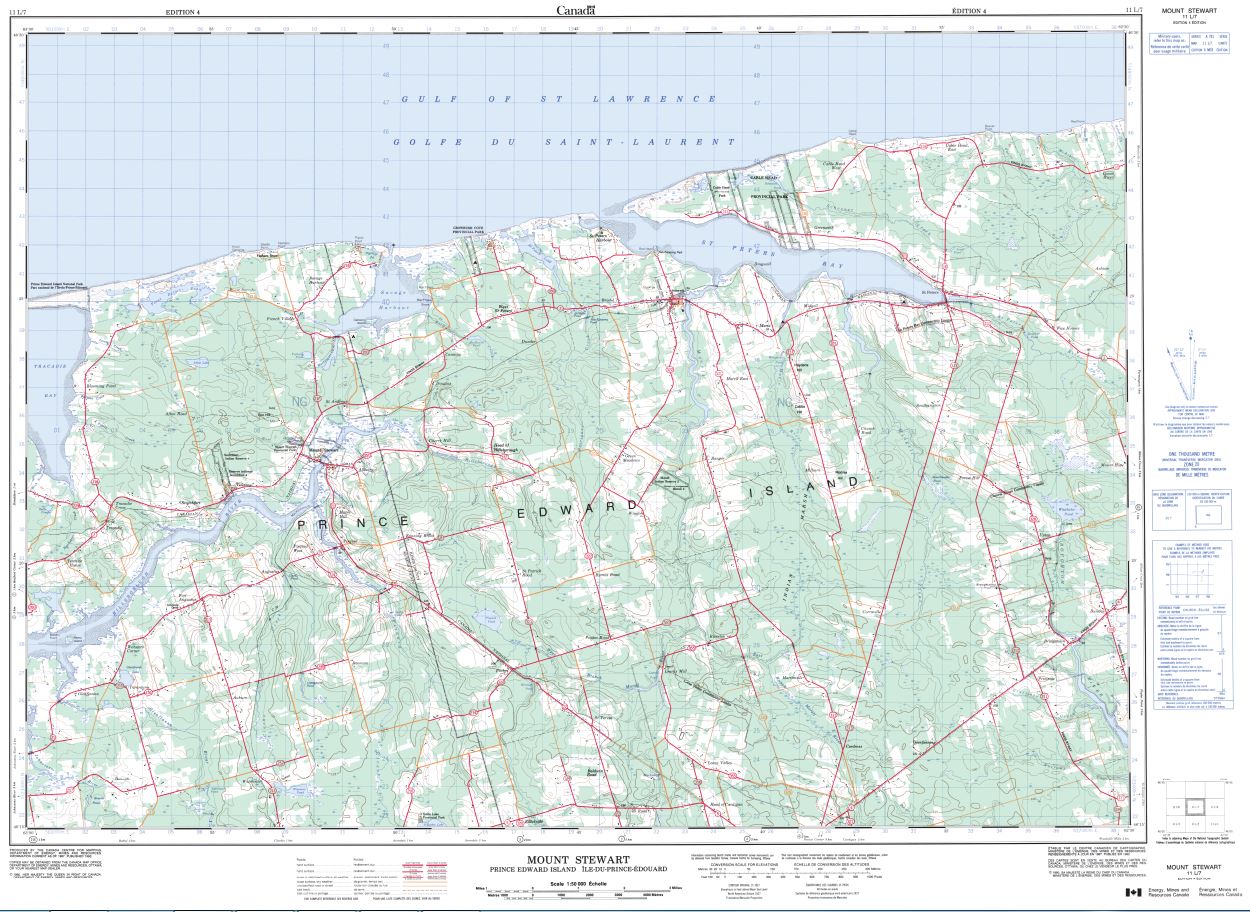 11L/07 Mount Stewart Topographic Map Prince Edward Island