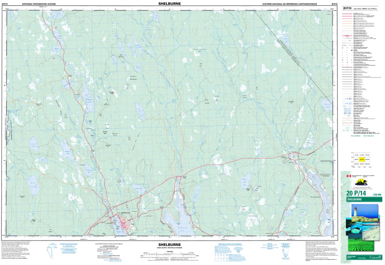 20P/14 Shelburne Topographic Map Nova Scotia