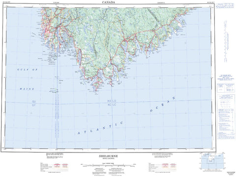 20P Shelburne Topographic Map Nova Scotia