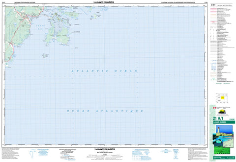 21A/01 Lahave Islands Topographic Map Nova Scotia