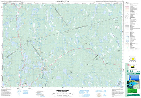 21A/04 Wentworth Lake Topographic Map Nova Scotia