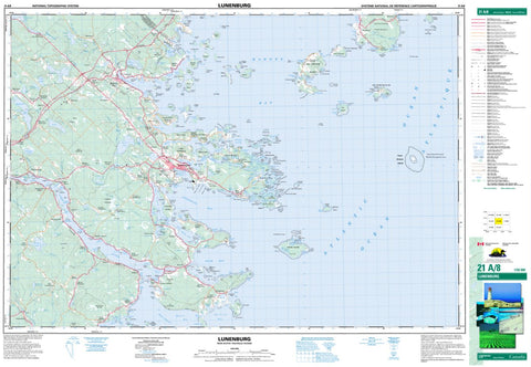 21A/08 Lunenburg Topographic Map Nova Scotia