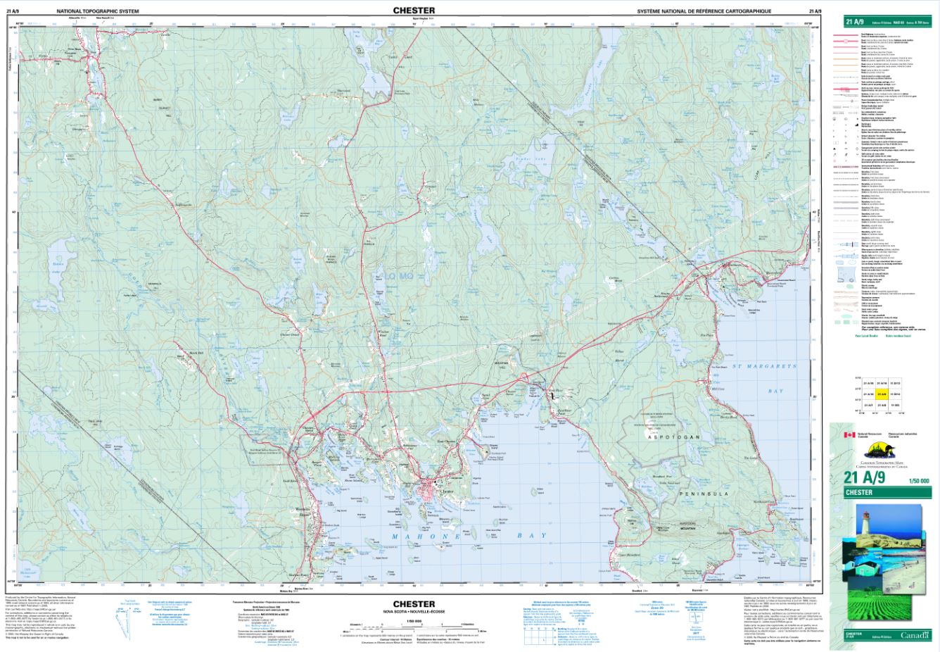 21A/09 Chester Topographic Map Nova Scotia