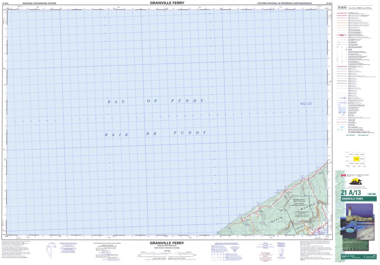 21A/13 Granville Ferry Topographic Map Nova Scotia