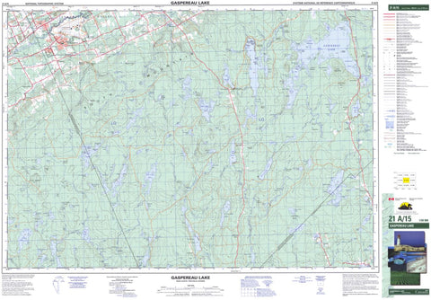 21A/15 Gaspereau Lake Topographic Map Nova Scotia