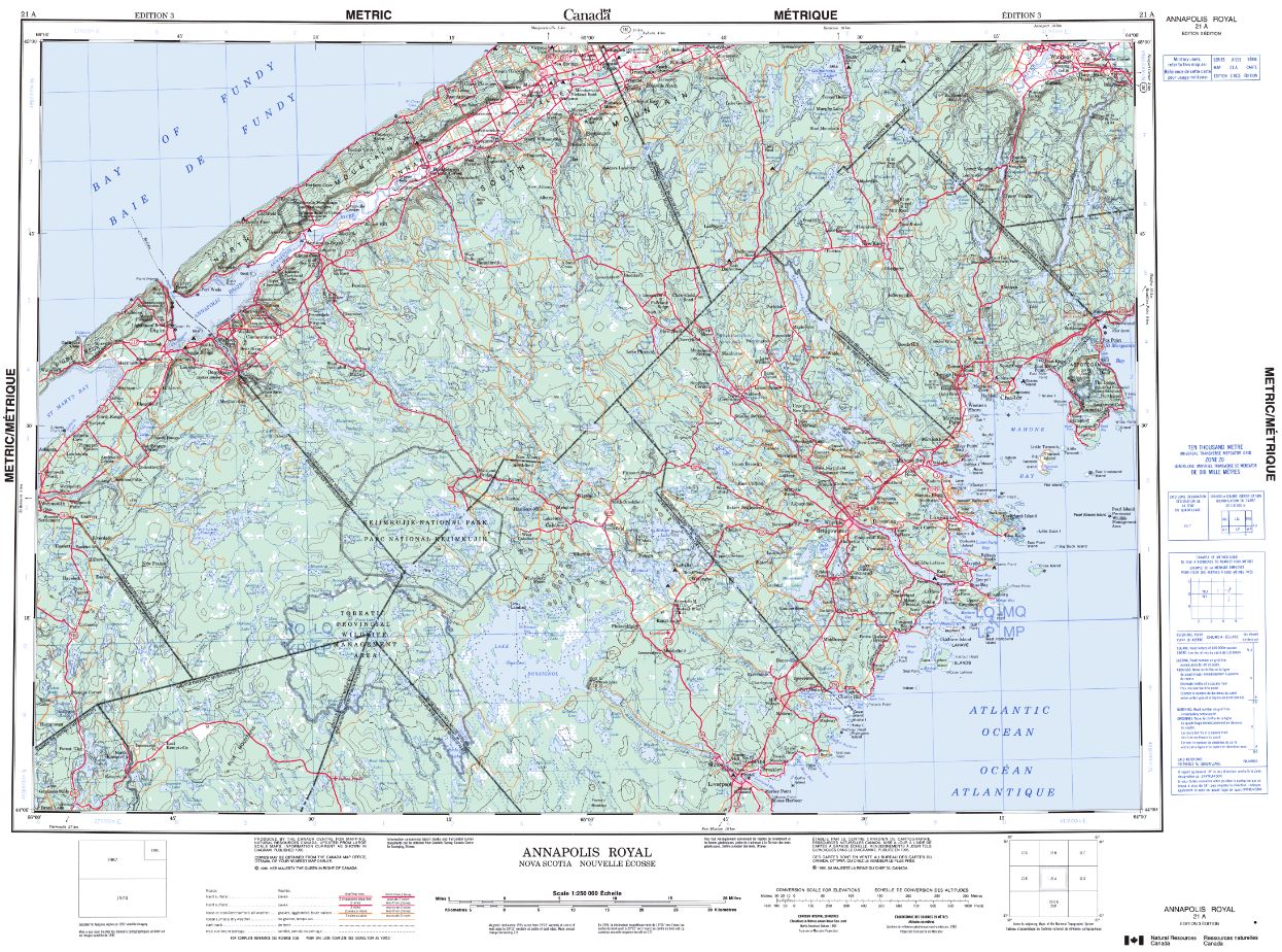 21A Annapolis Royal Topographic Map Nova Scotia