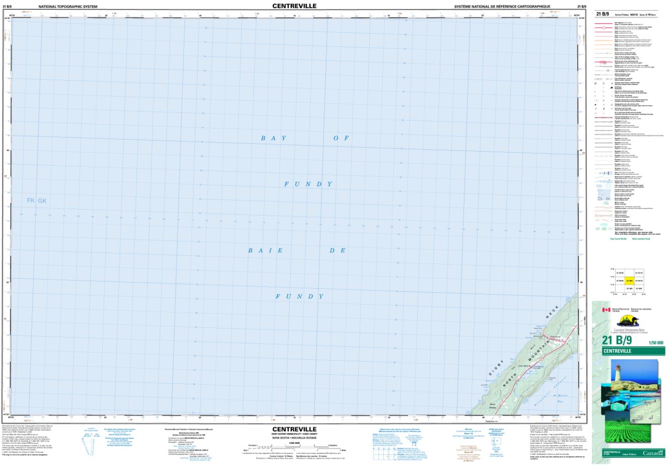 21B/09 Centreville Topographic Map Nova Scotia