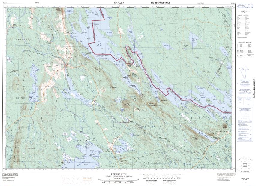 21G/12 Forest City Topographic Maps New Brunswick