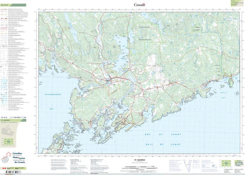 21G/02 St. George Topographic Maps New Brunswick