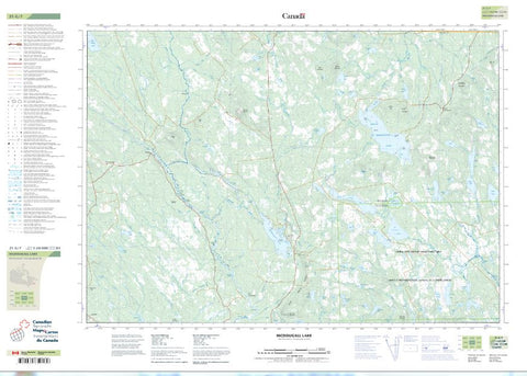 21G/07 McDougall Lake Topographic Maps New Brunswick