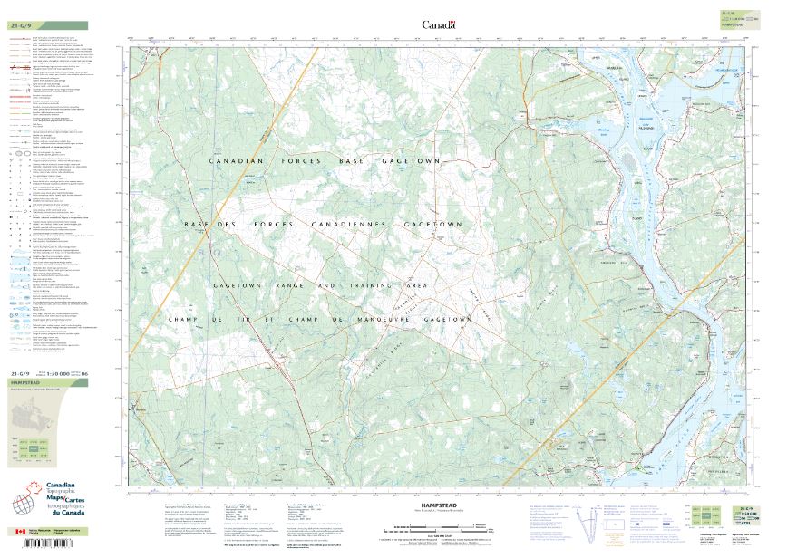 21G/09 Hampstead Topographic Maps New Brunswick