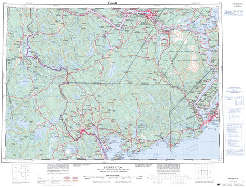 21G Fredericton Topographic Maps New Brunswick