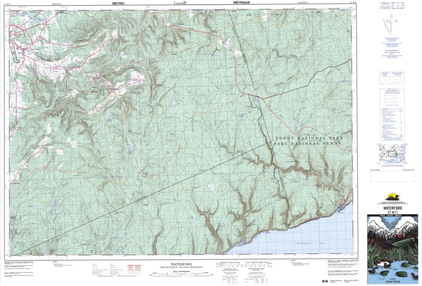 21H/11 Topographic Maps Waterford New Brunswick