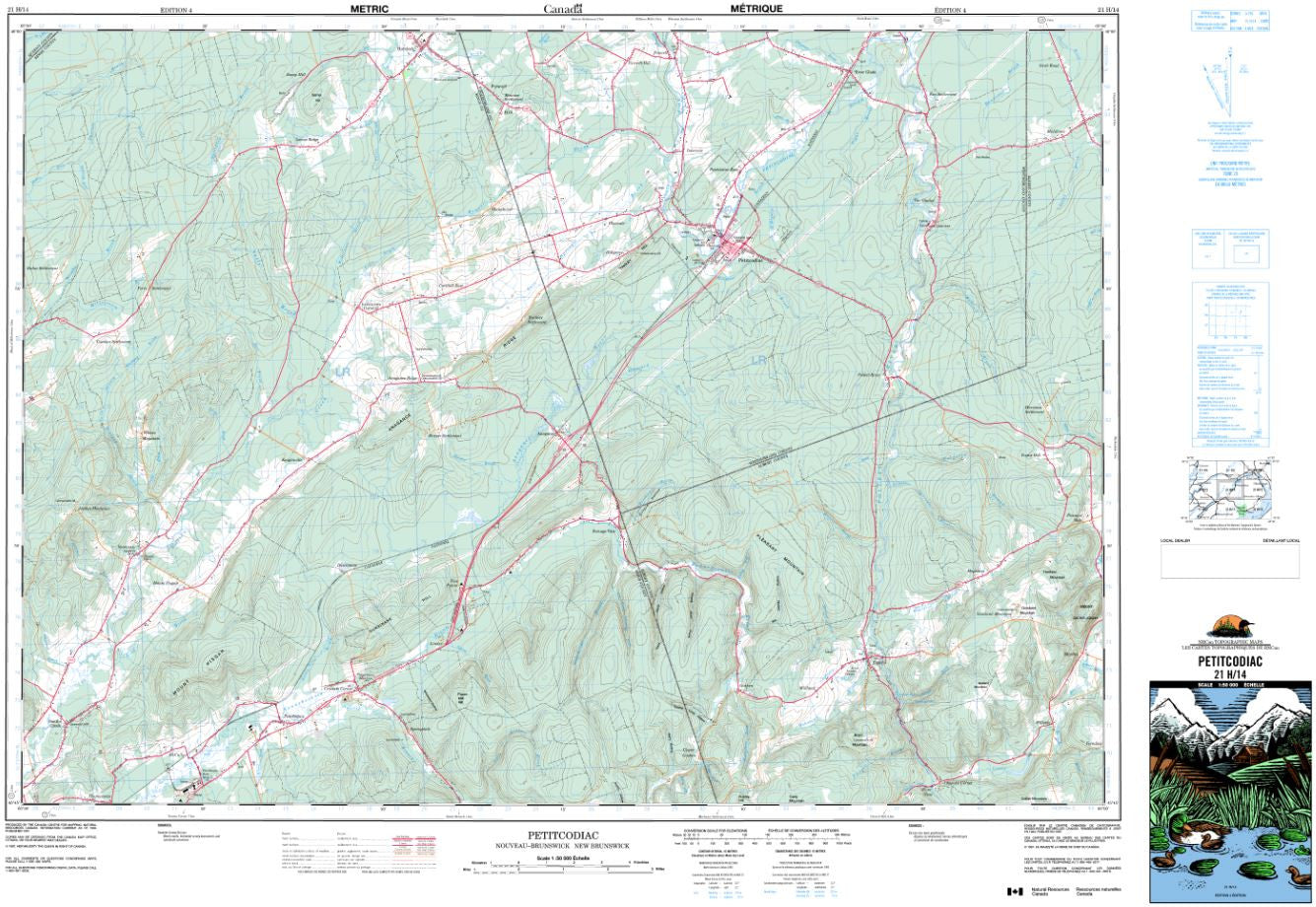 21H/14 Topographic Maps Petitcodiac New Brunswick