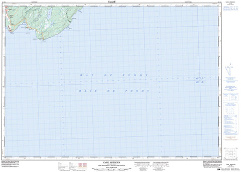 21H/04 Topographic Maps Cape Spencer New Brunswick