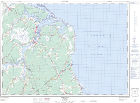 21I/10 Richibucto Topographic Maps New Brunswick