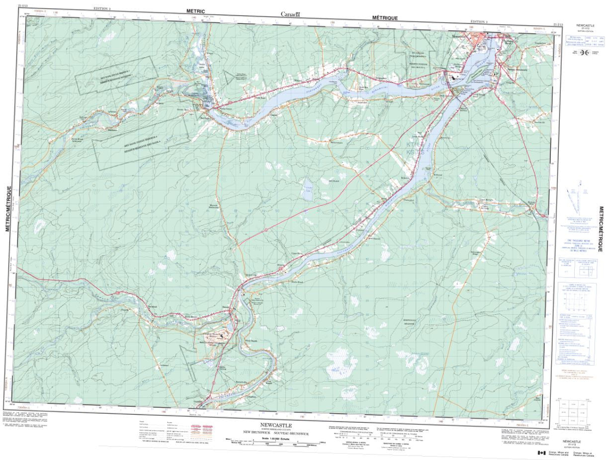 21I/13 Newcastle Topographic Maps New Brunswick