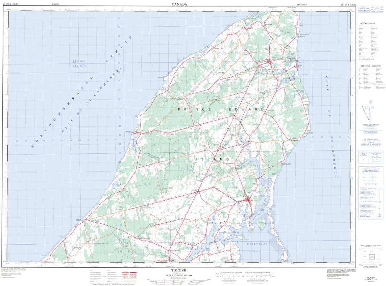 21I/16 & 11L/13 Tignish Topographic Map Prince Edward Island