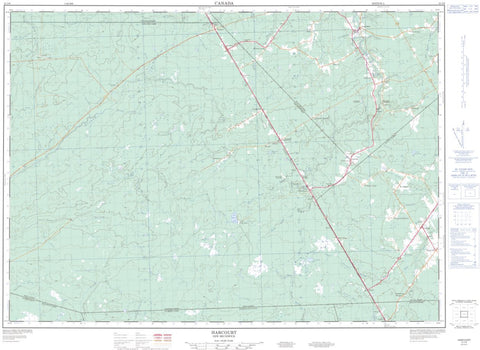 21I/06 Harcourt Topographic Maps New Brunswick