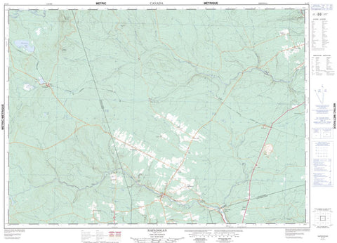 21J/07 Napadogan Topographic Maps New Brunswick