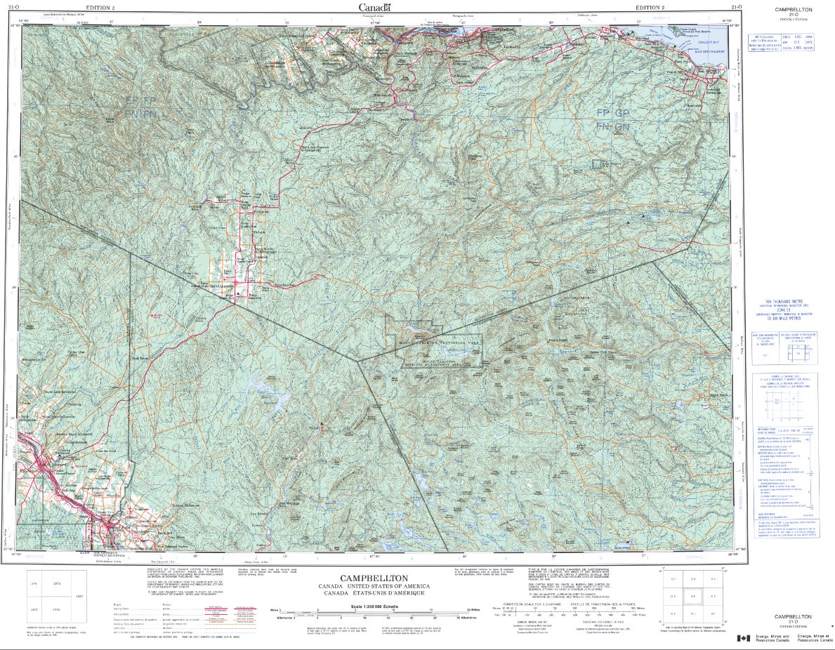 21O  Campbellton Topographic Maps New Brunswick