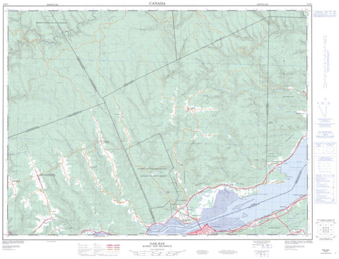 22B/02  Oak-Bay Topographic Maps New Brunswick