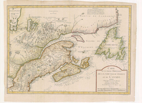 2307/1  Eastern Canada, 1744, Bellin