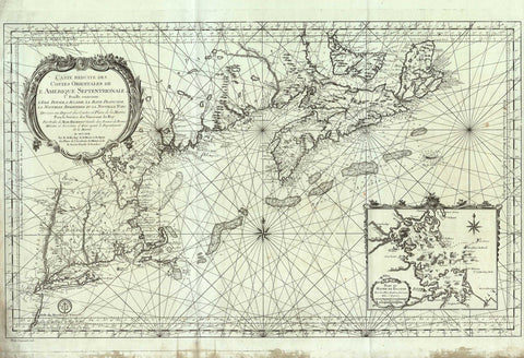2800 Eastern Coast of North America, 1757, Bellin