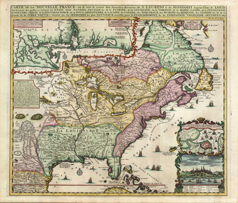 Eastern North America, 1718, Châtelain