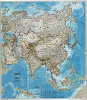 Asia Classic Wall Map 38" X 33"