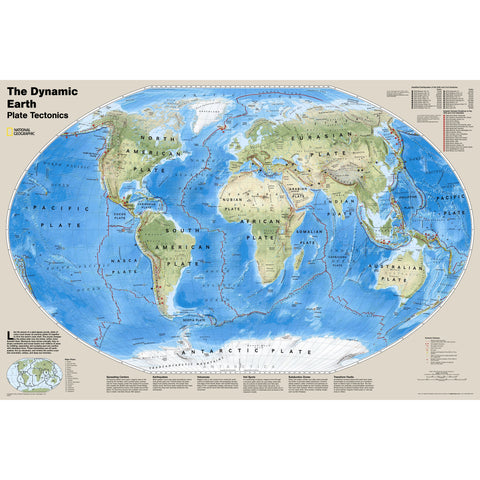The Dynamic Earth Wall Map 36" X 24"