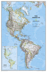 The Americas Classic Political Wall Map 23" X 36"