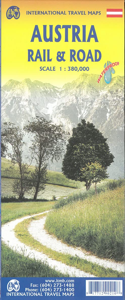 Austria Rail & Road ITM Travel Map 1e